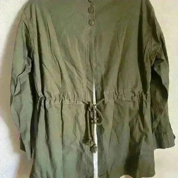 ANTHROPOLOGIE TINY CHARLIE EYELET UTILITY GORPCORE JACKET MOSS GREEN SIZE S - Picture 8 of 13